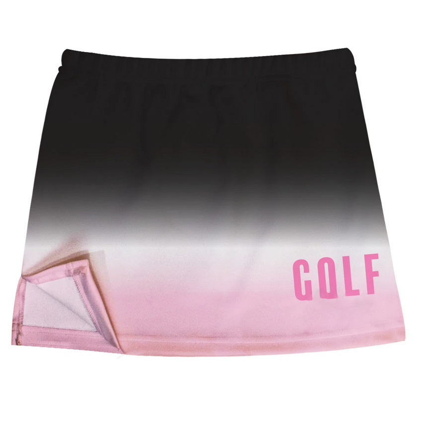 Golf Name Black And Pink Skirt With Side Vents - Wimziy&Co.
