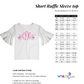 Cow Name White Short Sleeve Ruffle Top - Wimziy&Co.