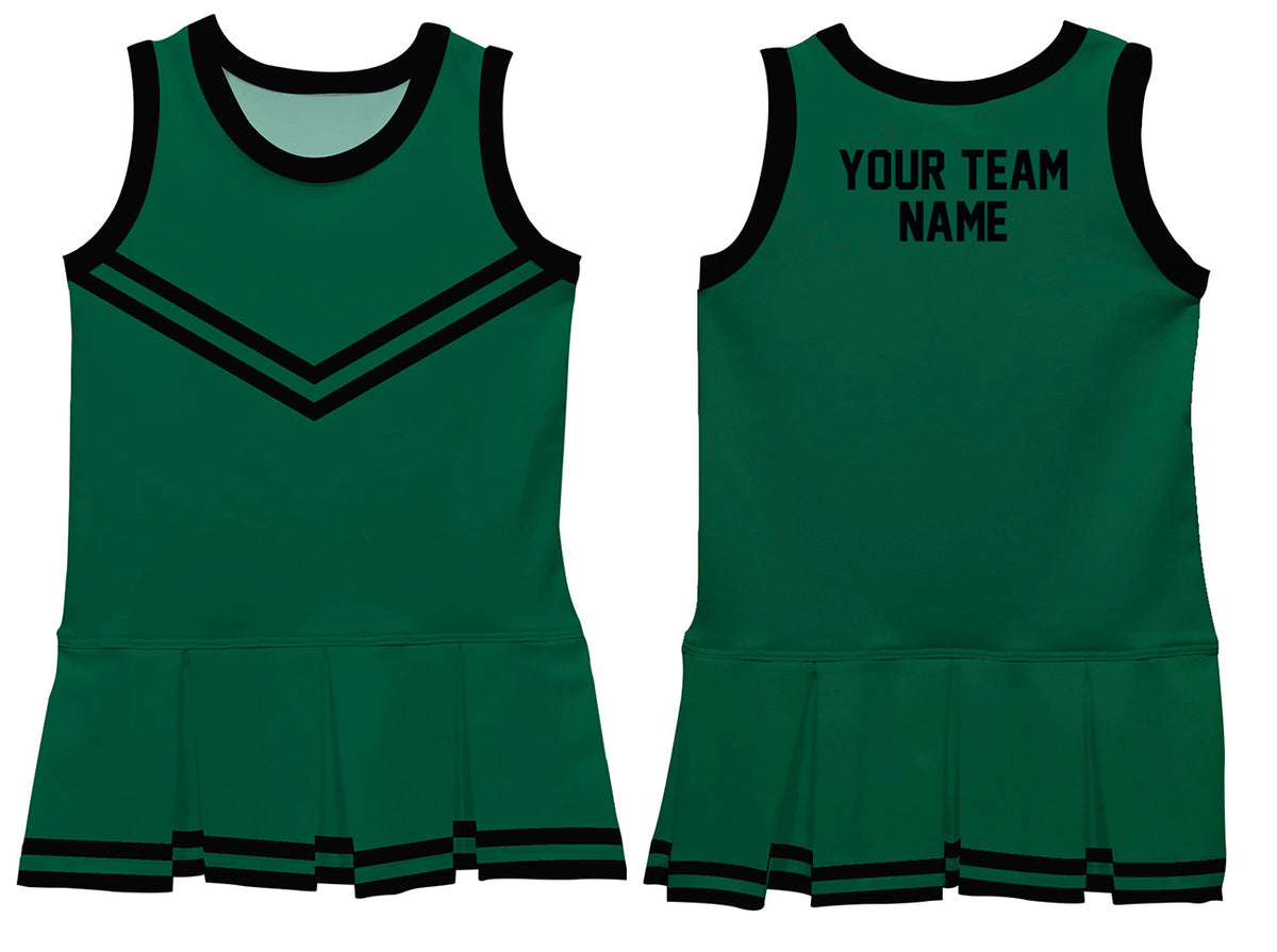 Green Black Sleeveless Cheerleader Dress - Wimziy&Co.