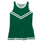 Green White Sleeveless Cheerleader Dress