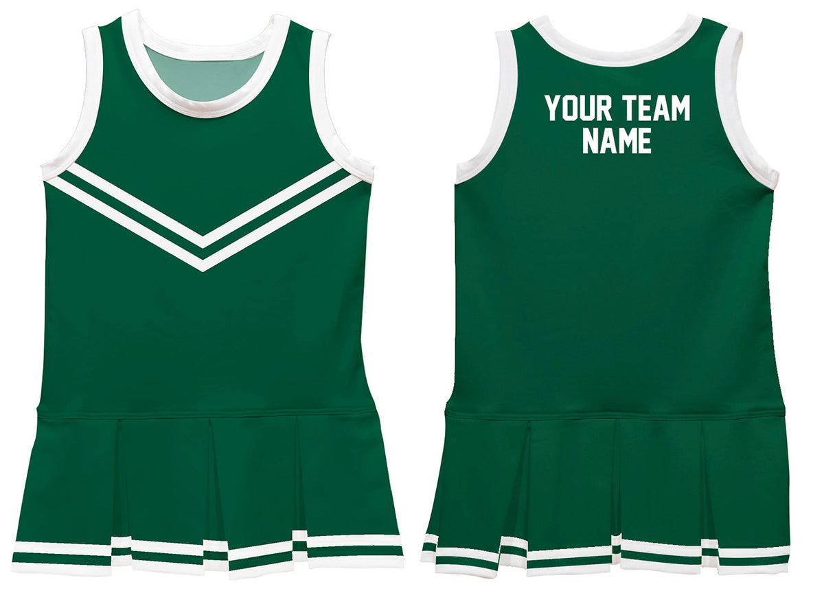 Green White Sleeveless Cheerleader Dress - Wimziy&Co.