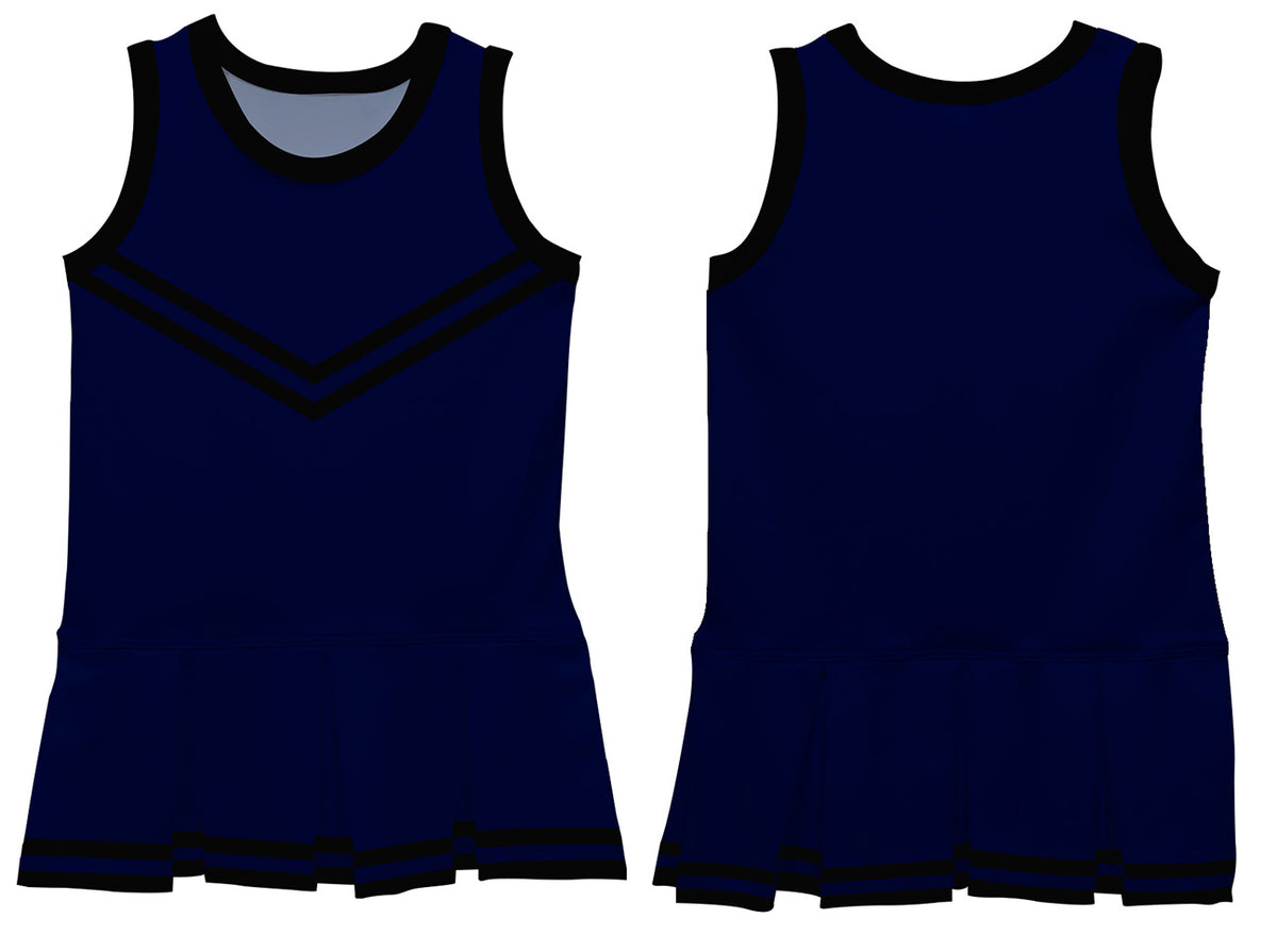Navy  Black Sleeveless Cheerleader Dress - Wimziy&Co.