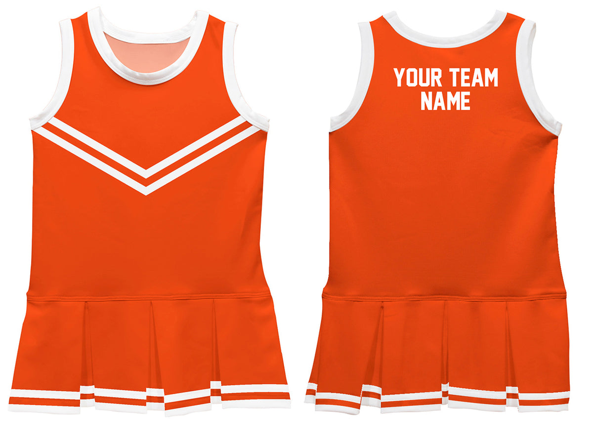 Orange & White Sleeveless Cheerleader Dress - Wimziy&Co.