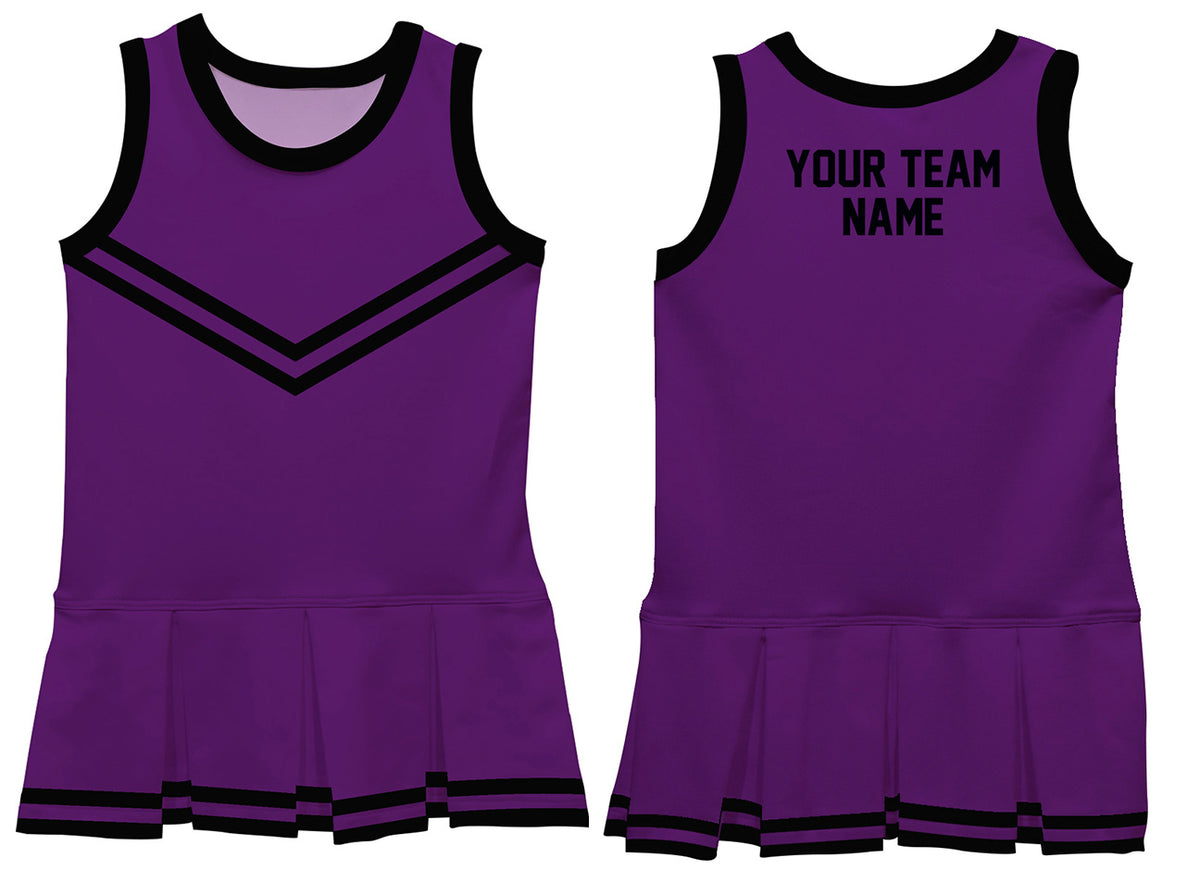 Purple  Black Sleeveless Cheerleader Dress - Wimziy&Co.