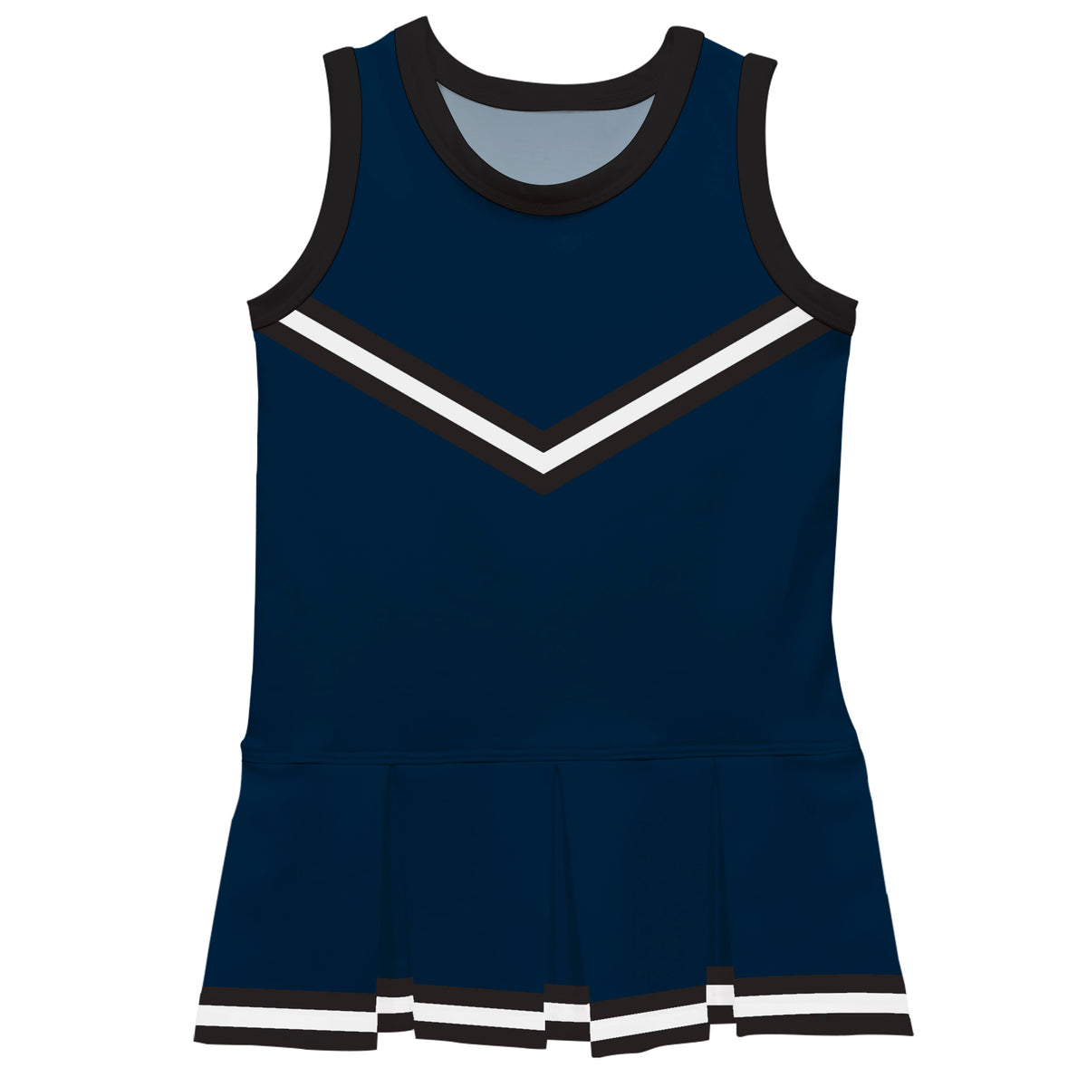 Navy Black Sleeveless Cheerleader Dress V2