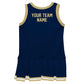Navy Yellow Sleeveless Gril Cheerleader Dress - Wimziy&Co.
