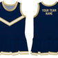 Navy Gold Sleeveless Girl Cheerleader Dress - Wimziy&Co.