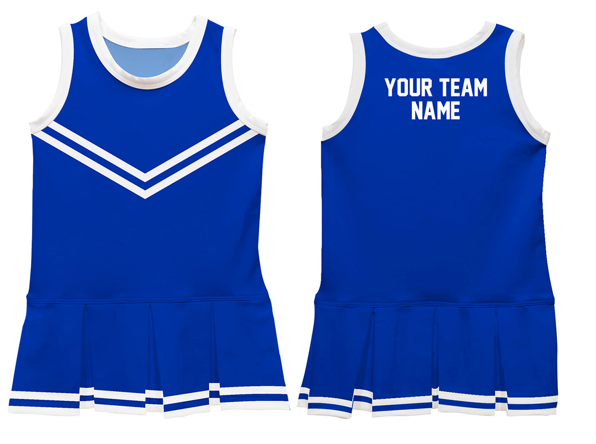 Royal & White Sleeveless Cheerleader Dress - Wimziy&Co.