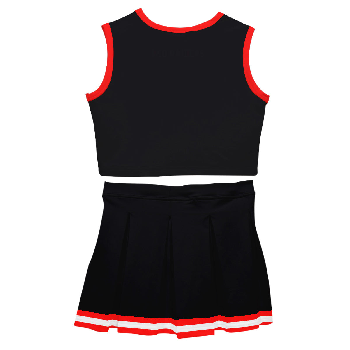 Black Red Sleeveless Cheerleader Set - Wimziy&Co.