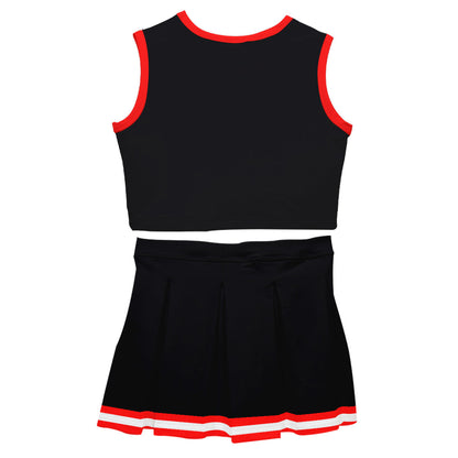 Black Red Sleeveless Cheerleader Set - Wimziy&Co.