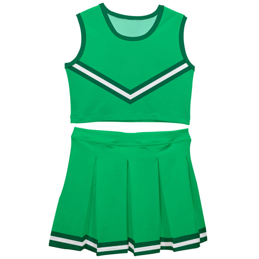 Green Sleeveless Cheerleader Set
