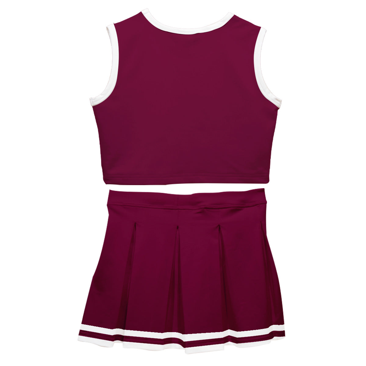 Maroon & White Sleeveless Cheerleader Set - Wimziy&Co.