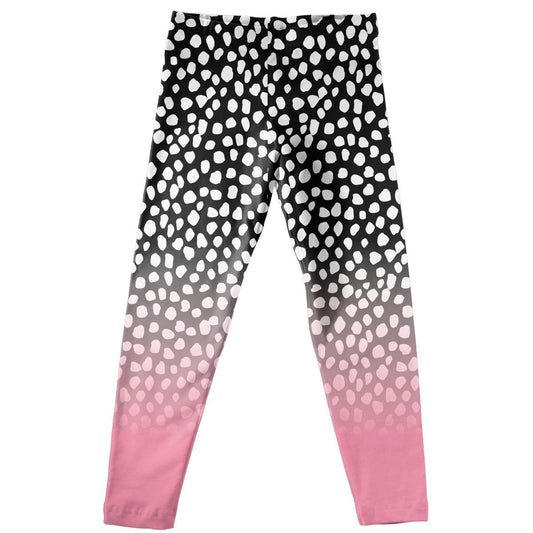 Animal Print Pink and Black Degrade Leggings