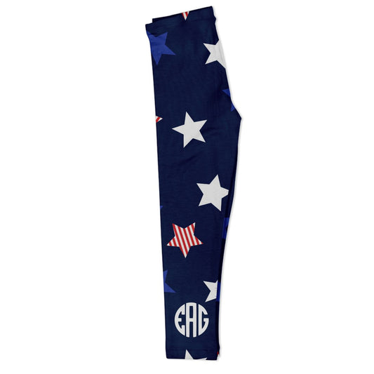 American Stars Monogram Navy Leggings