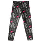 Ballet Ballerina and Personalized Name Print Black Leggings