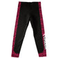 Cheer Megaphone Pink Stripe Black Leggings