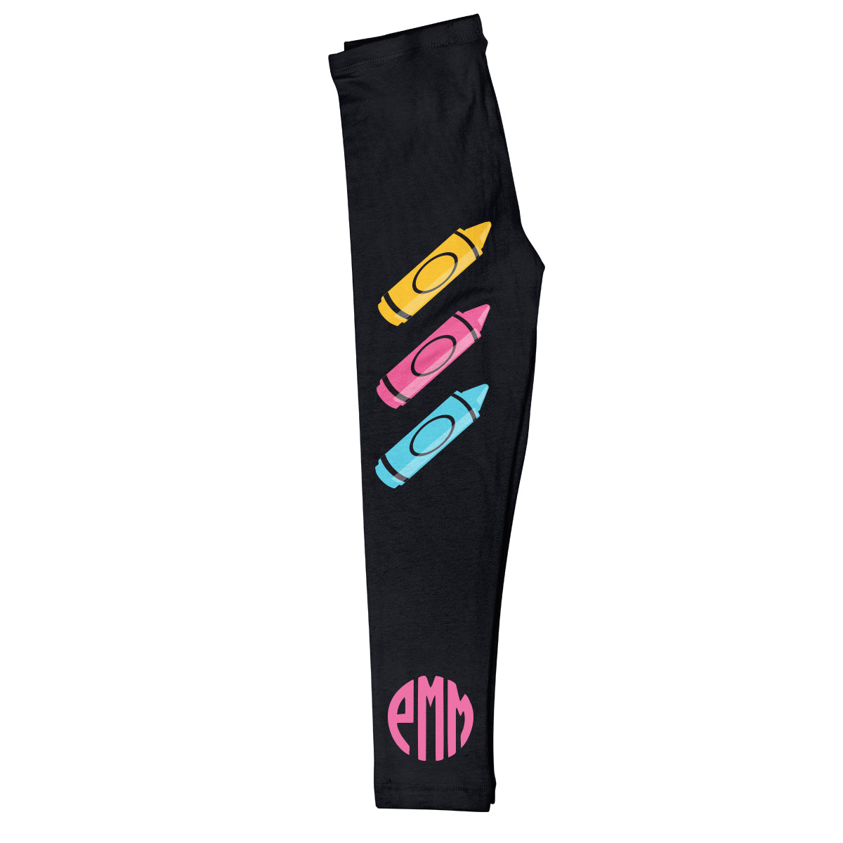 Crayons Monogram Black Leggings