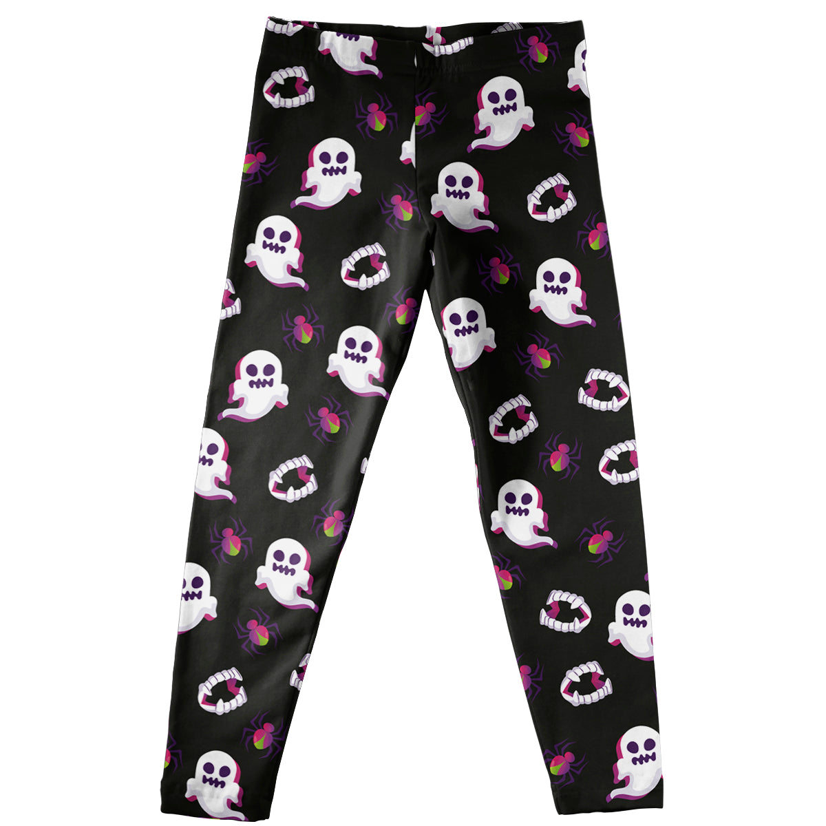 Ghost and Spider Print Black Leggings