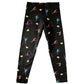 Gymnast Silhouette Print Black Leggings