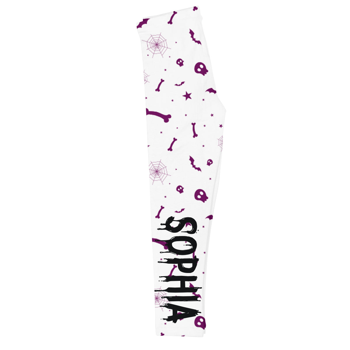 Halloween Personalized Name White Leggings