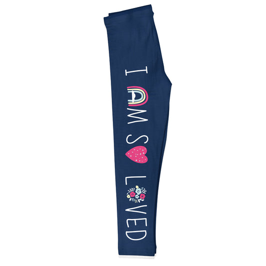 I Am So Loved Navy Leggings
