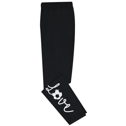 Love Soccer Black Leggings - Wimziy&Co.