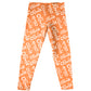 Name Print Orange Leggings