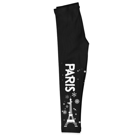 Paris Eiffel Tower Black Leegings