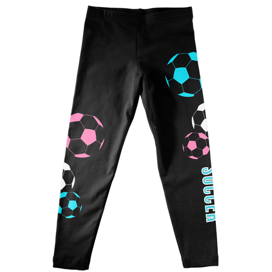 Soccer Balls Black Leggings - Wimziy&Co.