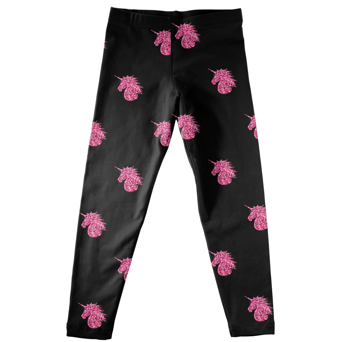 Unicorn Print Black Leggings