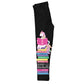 Unicorn Personalized Monogram Black Leggings
