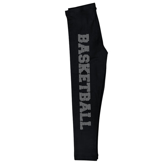 Dotted Basketball Black Leggings
