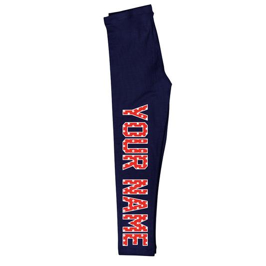Stars Your Name Navy Leggings