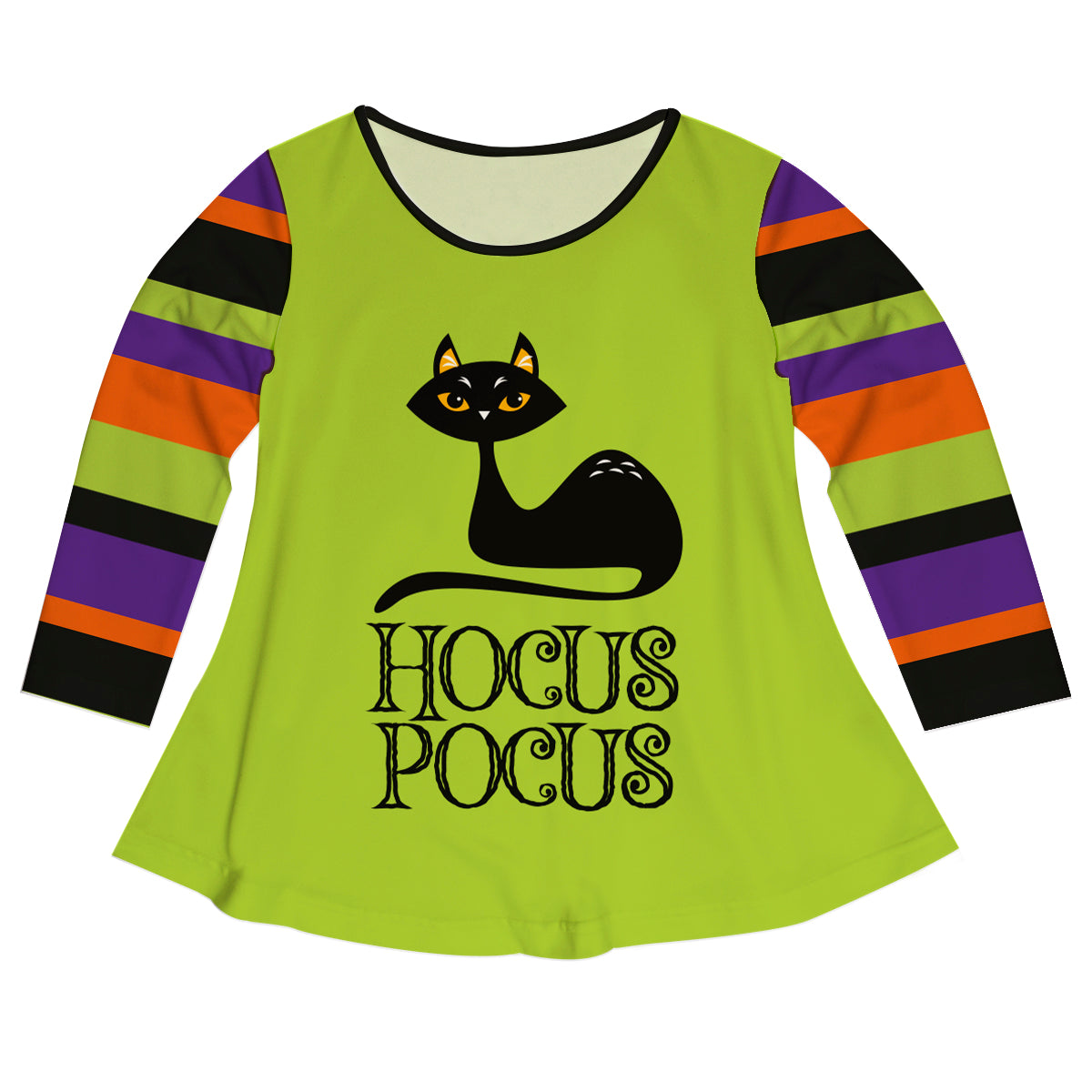 Cat Hocus Pocus Green Long Sleeve Laurie Top
