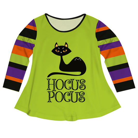 Cat Hocus Pocus Green Long Sleeve Laurie Top