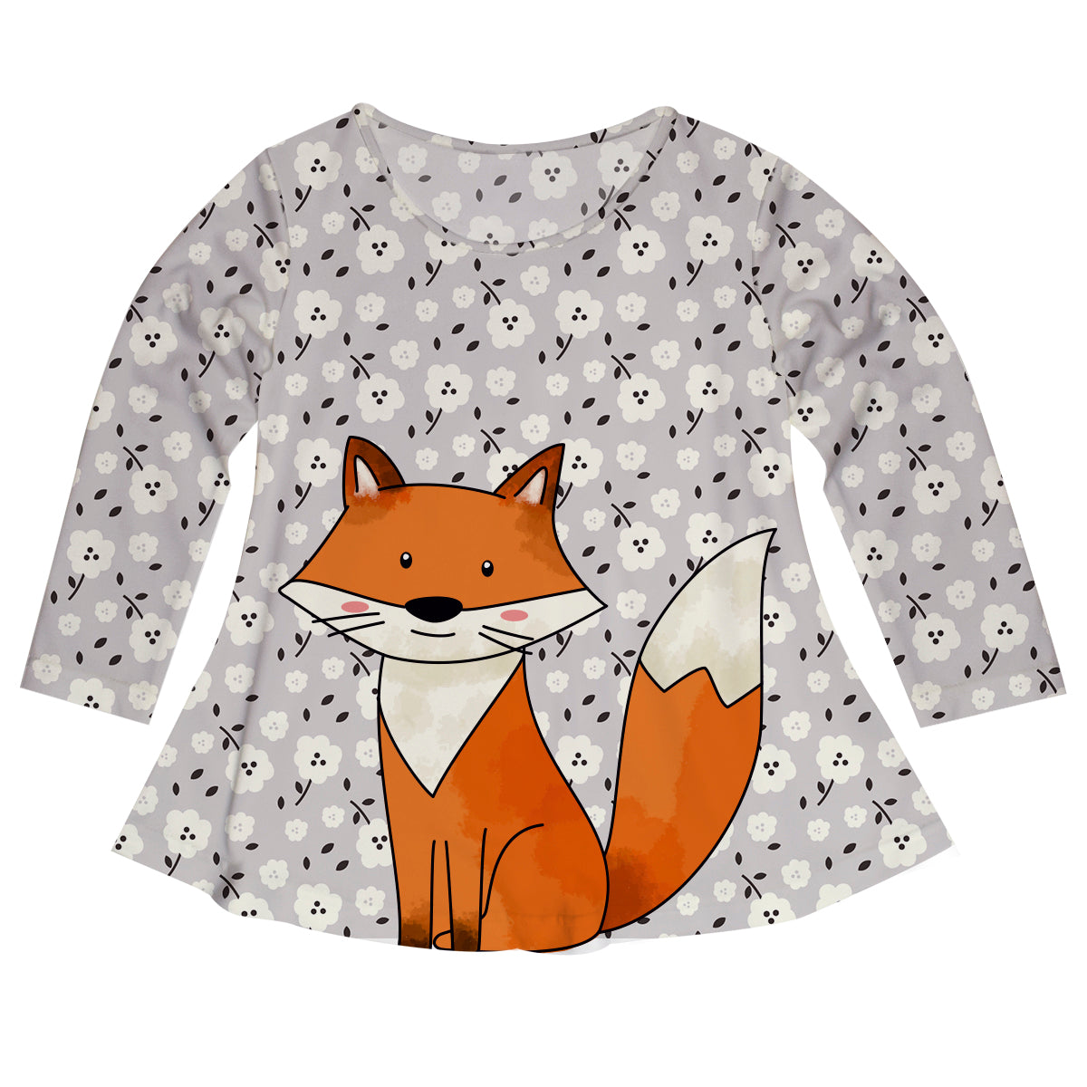 Fox Gray Long Sleeve Laurie Top