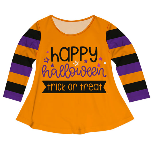 Happy Halloween Orange Long Sleeve Laurie Top