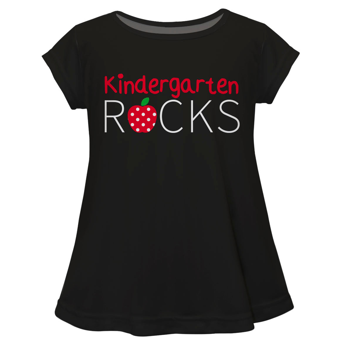 Kindergarten Rocks Black Short Sleeve Laurie Top
