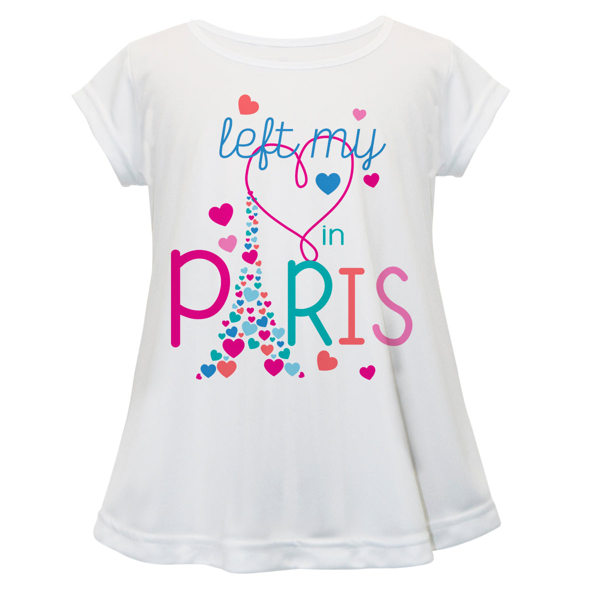 Left My In Paris White Short Sleeve Laurie Top