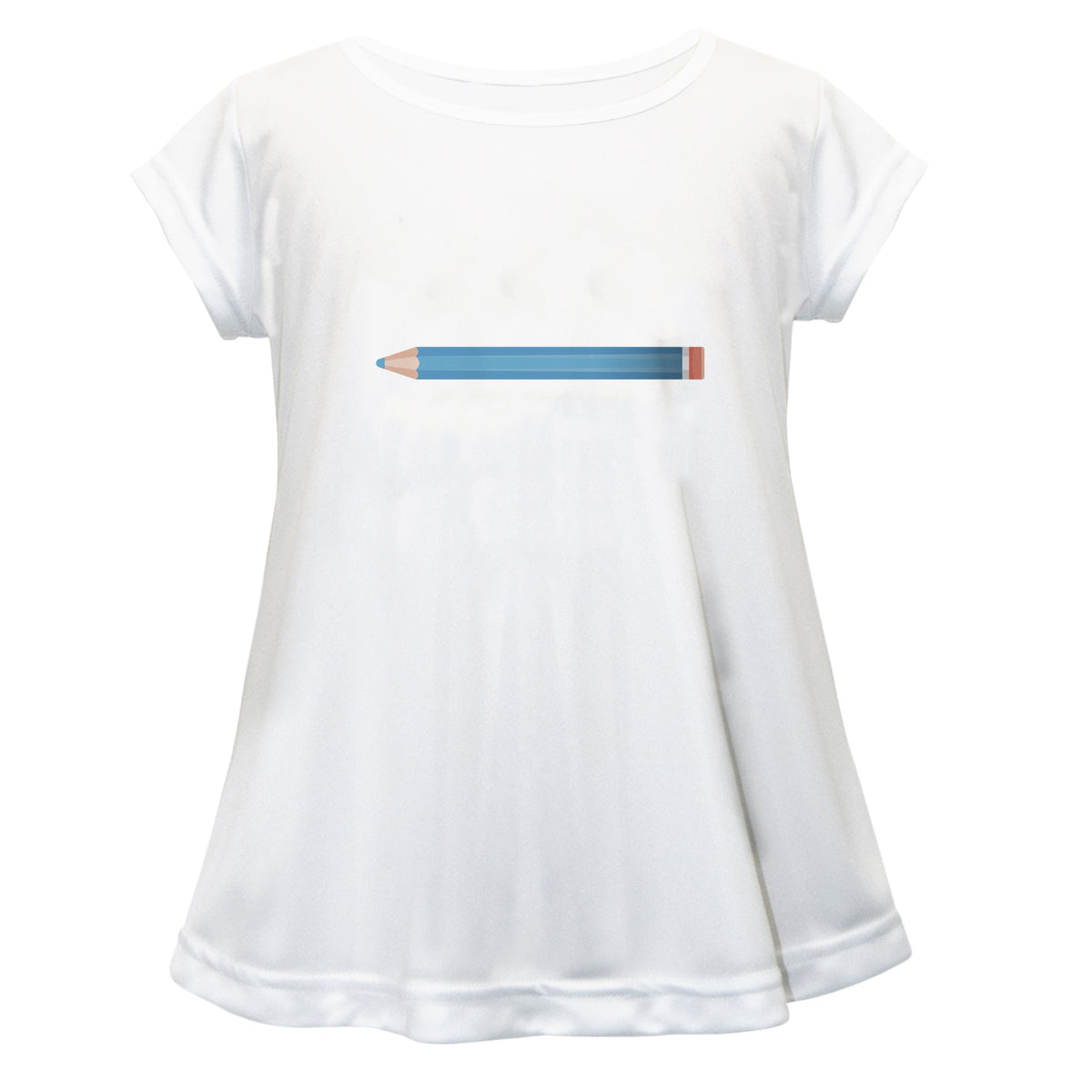 Pencil Your Grade Name White Short Sleeve Laurie Top - Wimziy&Co.