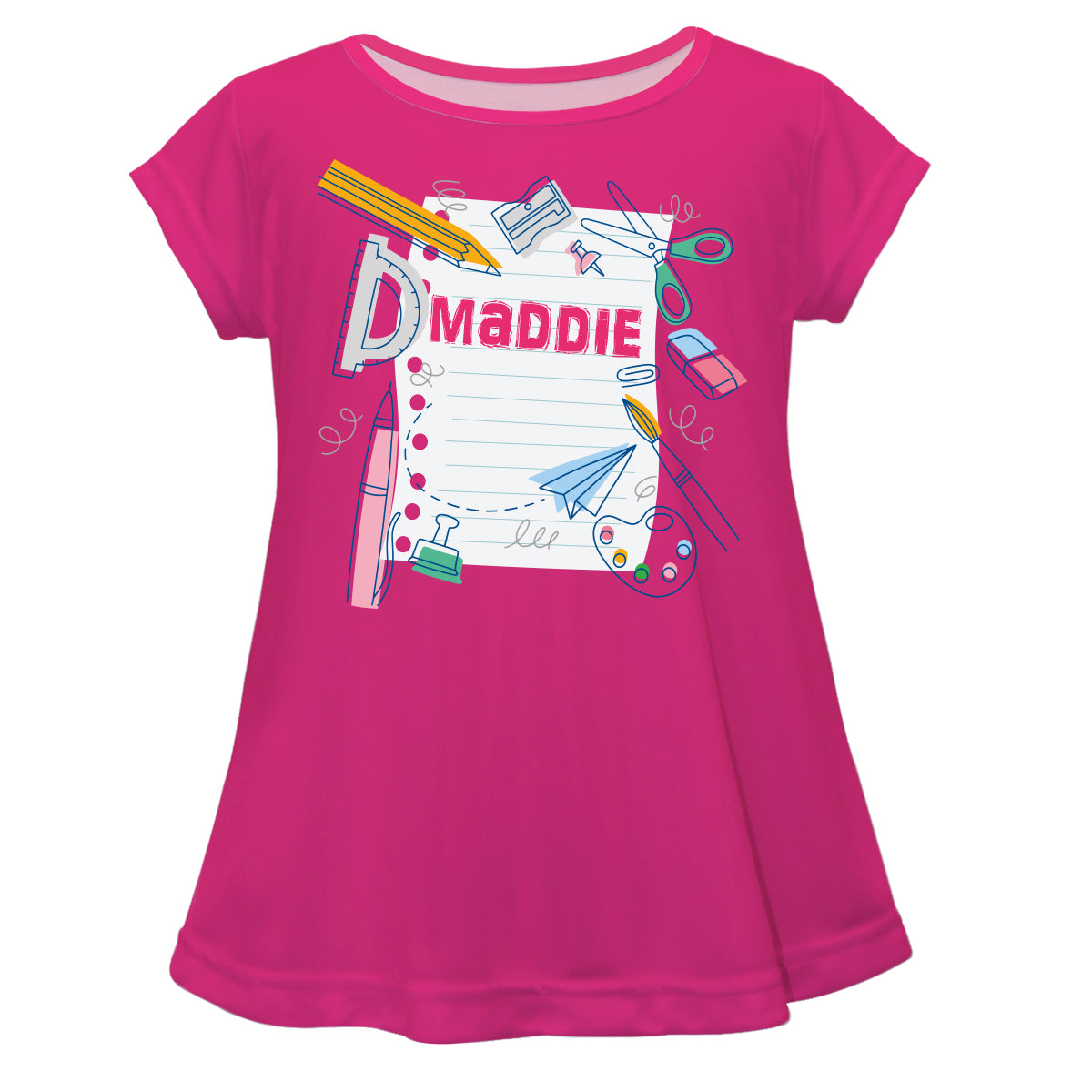 School Elements Name Pink Short Sleeve Laurie Top