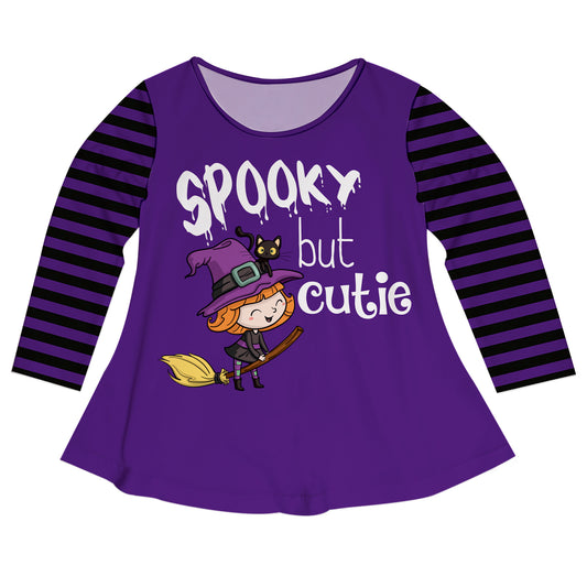 Spooky But Cutie Purple Long Sleeve Laurie Top