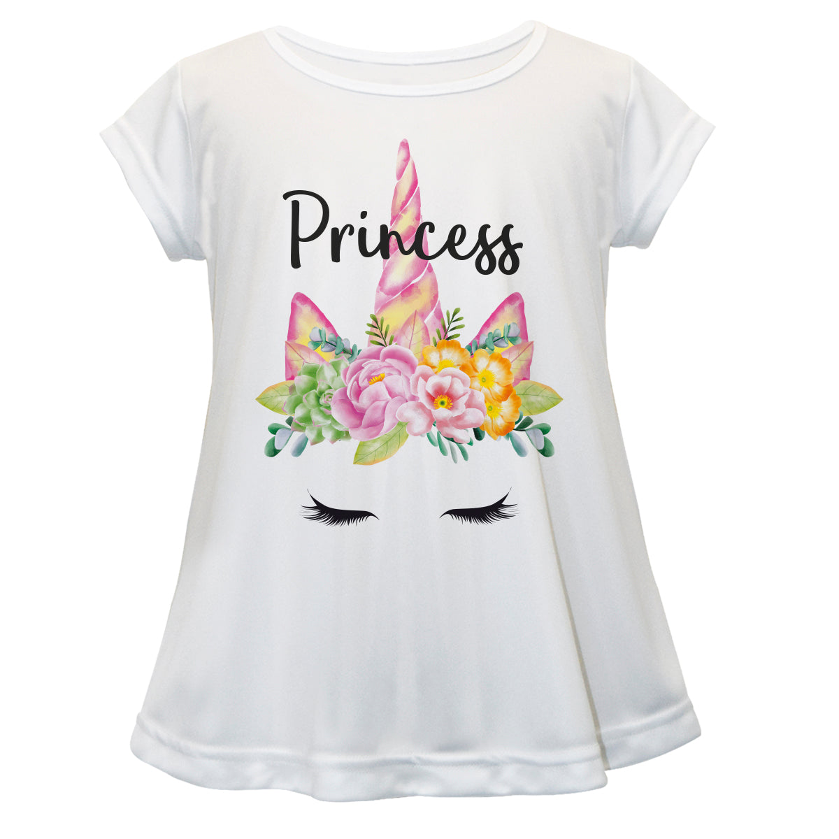 Unicorn Princess White Short Sleeve Laurie Top