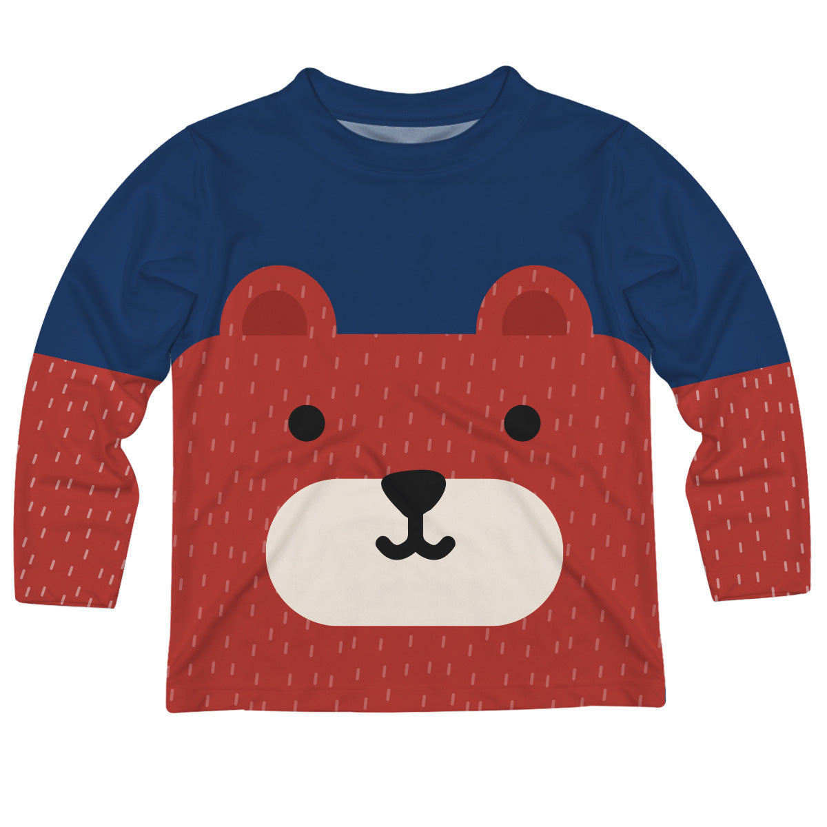 Bear Navy and Red Long Sleeve Tee Shirt