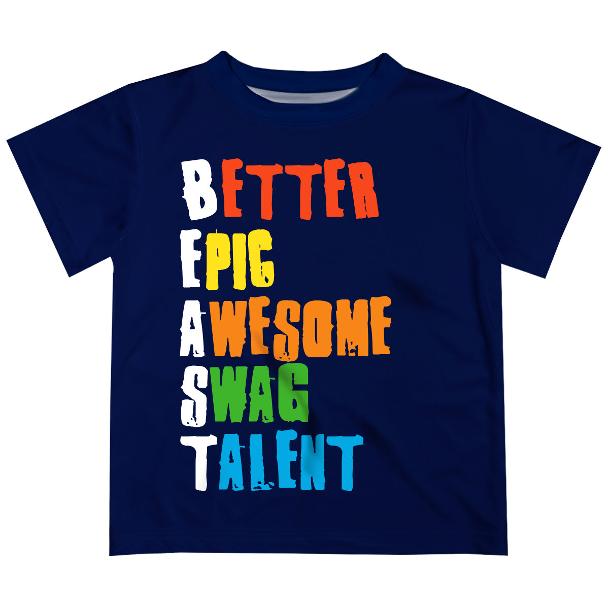 Beast Navy Short Sleeve Tee Shirt