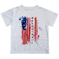 Basketball Flag Name White Short Sleeve Tee Shirt