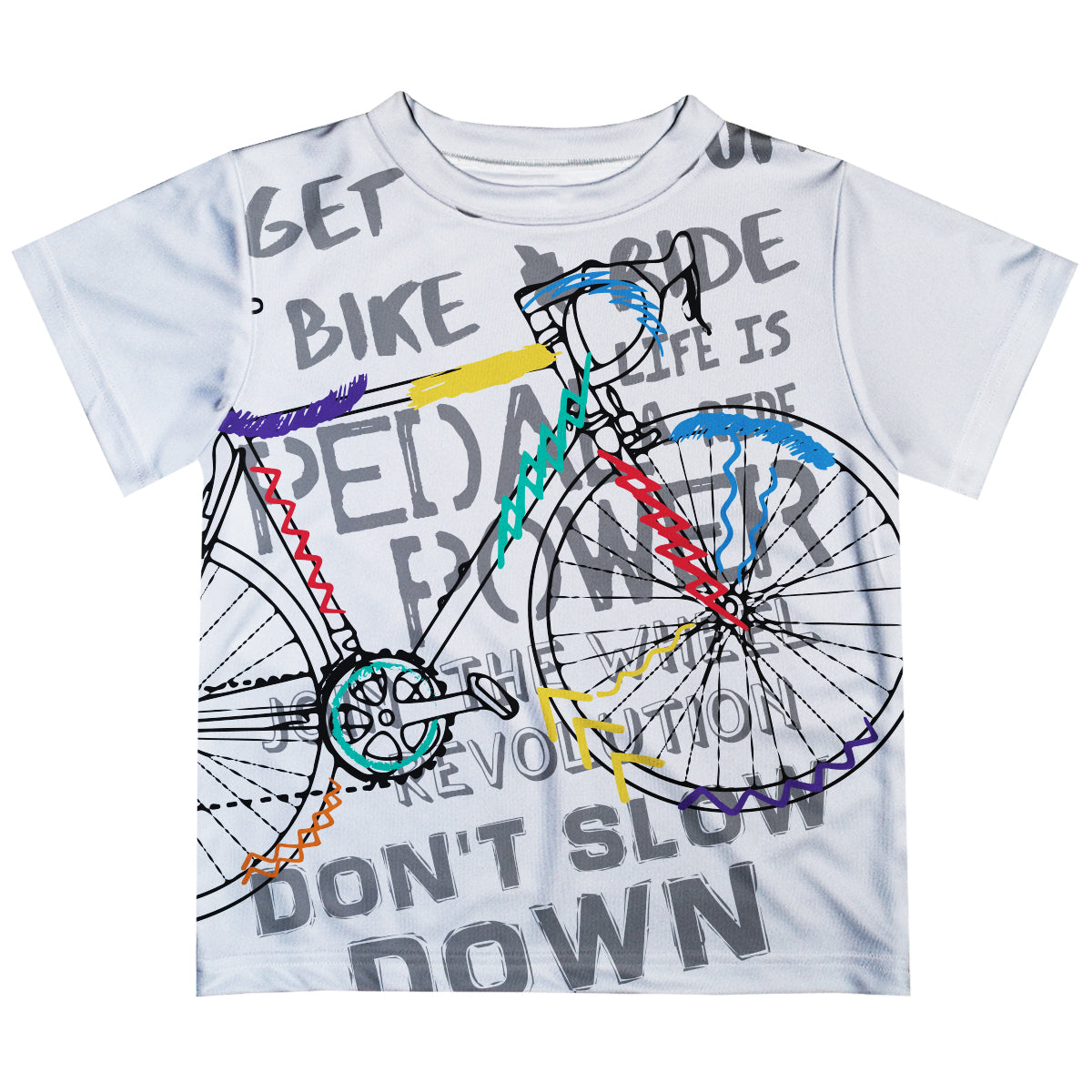 Bike White Short Sleeve Tee Shirt