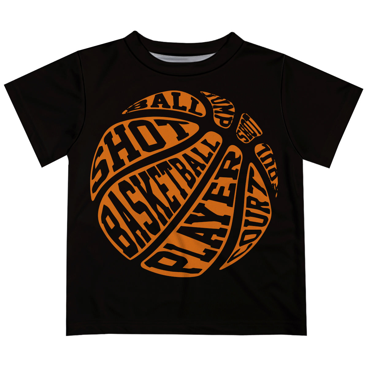 Basketball Black Short Sleeve Tee Shirt