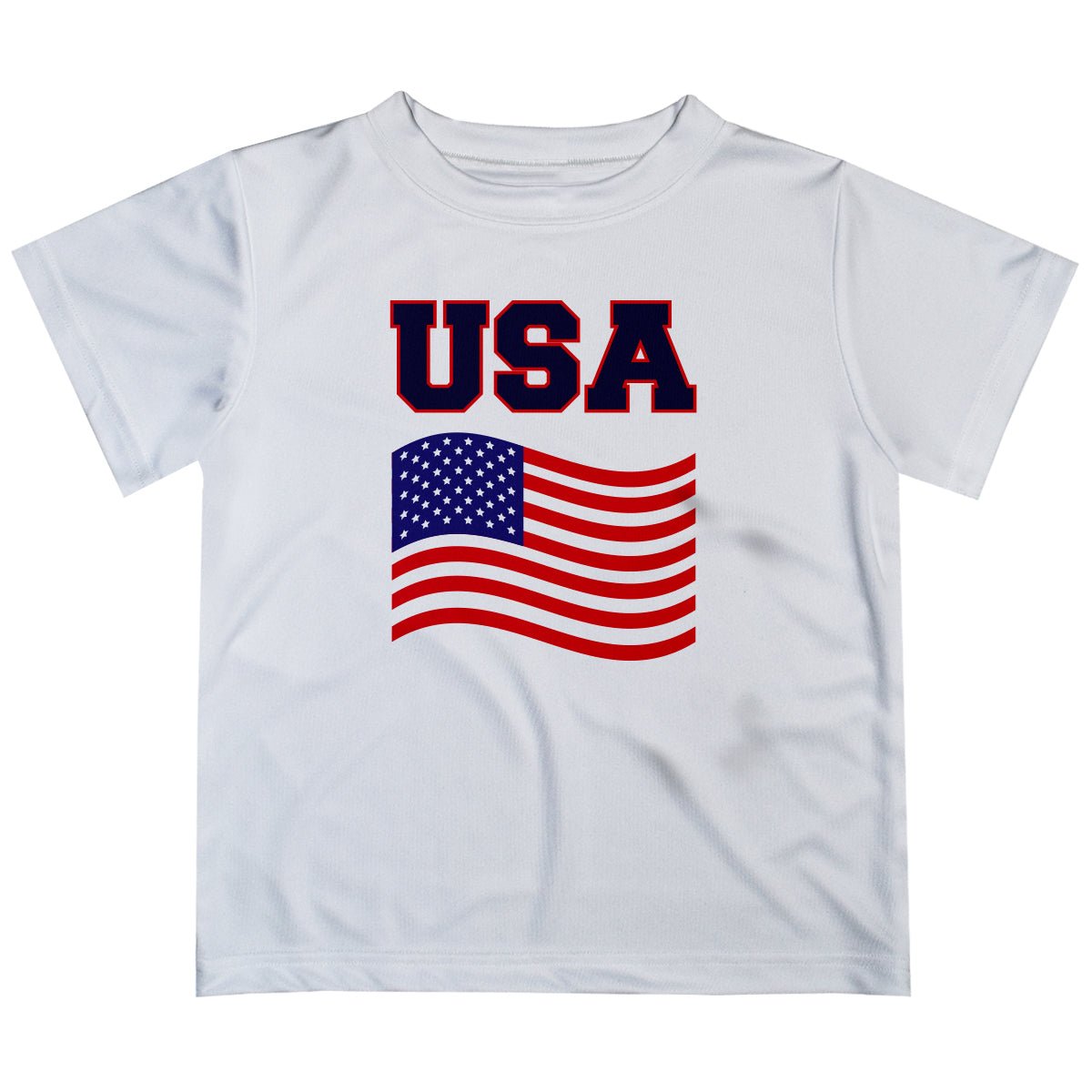 Basketball United State  White Short Sleeve Boys Tee Shirt