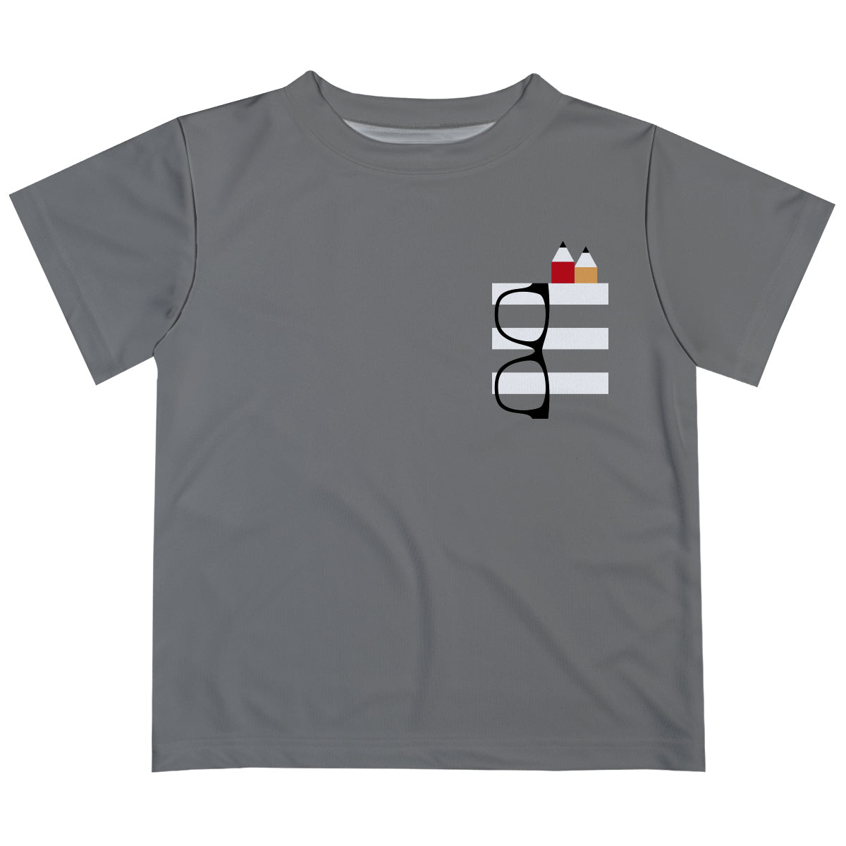 Elements Back To School Gray Short Sleeve Tee Shirt
